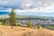 Kelowna viewed from Knox Mountain Park in autumn