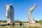 The Kelpies sculpture by Andy Scott, Falkirk, Scotland.