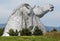 The Kelpies sculpture by Andy Scott in Helix Park, Scotland, United Kingdom.