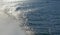 Kelvin wake pattern , kilwater behind the sailing ship, Lake Garda, Italy