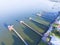 Kemah fishing piers aerial