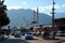 Kemer, Turkey - February 4, 2022: Street view of Kemer, Antalya Province in southwestern Turkey. Kemer is a popular resort town in