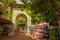 KEMER, TURKEY: The main gate of Moonlight park in the town