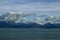 Kenai mountain glaciers with storm clouds