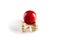 Kendama japanese wooden toy on isolated on white. Wood toy with red bal.