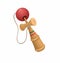 Kendama traditional toy from japan asian object symbol cartoon illustration vector