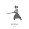 kendo icon. Trendy kendo logo concept on white background from S