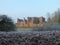 Kenilworth Castle frosted bushes