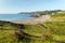 Kennack Sands Cornwall the Lizard Heritage coast South West England with blue sky on a sunny summer morning