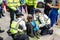 KENNINGTON, LONDON/ENGLAND - 5 September 2020: Extinction Rebellion protester being arrested