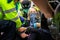 KENNINGTON, LONDON/ENGLAND - 5 September 2020: Extinction Rebellion protester being arrested