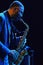 Kenny Garrett plays alto saxophone during summer jazz festival OpenJazzFest Zelena Voda, Slovakia, 30th of July 2017