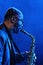 Kenny Garrett in plays alto saxophone during summer jazz festival OpenJazzFest Zelena Voda, Slovakia, 30th of July 2017