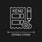 Keno white linear icon for dark theme