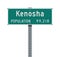 Kenosha Population road sign