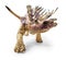 Kentrosaurus dinosaur toy isolated on white background.