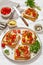 Kentucky Hot Brown open sandwiches on a plate