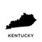 Kentucky map icon vector trendy
