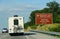 Kentucky, U.S - June 16, 2021 - An RV on the highway near the exit into Mammoth Cave National Park