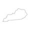 Kentucky - U.S. state. Contour line in black color. Vector illustration. EPS 10