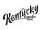 Kentucky vector illustration. Bluegrass State nickname. United States of America outline silhouette. Hand-drawn map of US