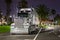 A Kenworth truck parked at the Cruise Terminal in Melbourne at night.