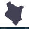 Kenya - Africa Countries Map Icon Vector Logo Template Illustration Design. Vector EPS 10.