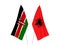 Kenya and Albania flags