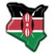 Kenya button flag map shape