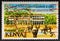 Kenya - circa 1983: Kenyan postage stamp depicting Hotel Three peaks . Series Royal visit. Circa 1983.