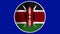 Kenya Circular Flag Loop - Realistic 4K flag waving in the wind.