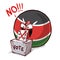Kenya country ball voting no