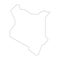 Kenya dotted outline vector map