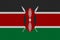 Kenya fabric flag