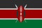 Kenya fabric flag