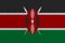 Kenya fabric flag