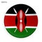 Kenya flag icon in modern neomorphism style. Button for mobile application or web. Vector on white background