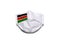 Kenya flag on medical mask isolated on a white background. Healthcare and medical concept. Pandemic virus COVID-19