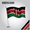 KENYA flag National flag of KENYA on a pole