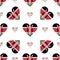 Kenya flag patriotic seamless pattern.