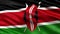 Kenya Flag Seamless Loop. 3D animation.