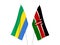 Kenya and Gabon flags