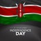 Kenya happy independence day greeting card, banner, vector illustration