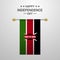 Kenya Independence day hanging flag background