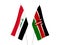 Kenya and Iraq flags