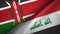 Kenya and Iraq two flags textile cloth