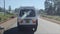 KENYA, KISUMU - MAY 20, 2017: View through a windshield from inside a car. Automobile is going through a country road