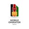 Kenya mobile operator. SIM card with flag. Vector illustration.