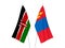 Kenya and Mongolia flags