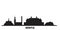 Kenya, Nairobi city skyline isolated vector illustration. Kenya, Nairobi travel black cityscape